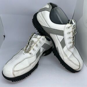 Footjoy White Leather Cleat Golf Shoes Contour Series Men's 10.5M